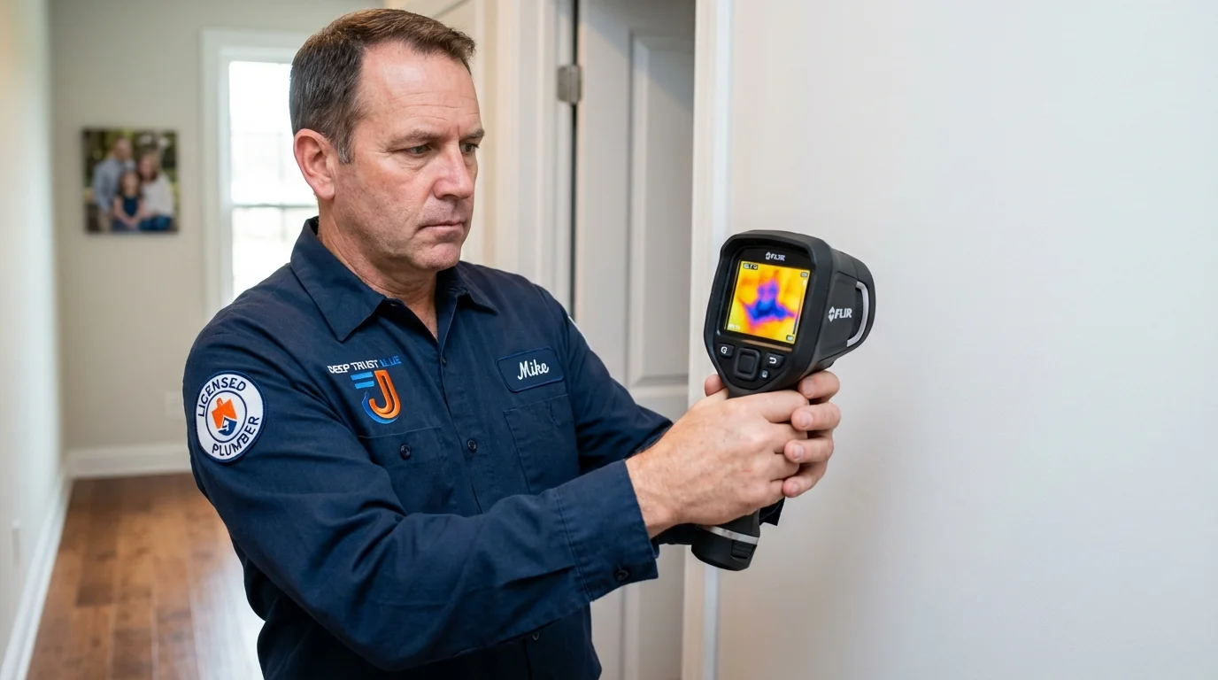 Thermal imaging leak detection by Johns Plumbing LLC in Merchantville